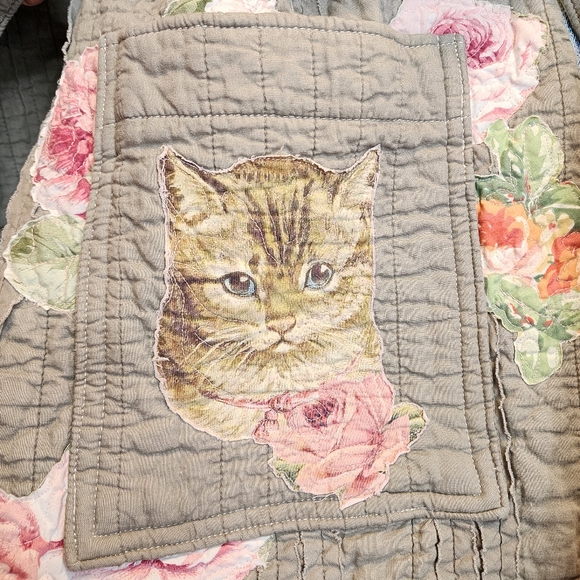 Upcycled handmade quilted jacket - Picture 13 of 17